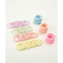 Babyhug Free Size Hair Rubber Bands Pack of 100 - Multicolor