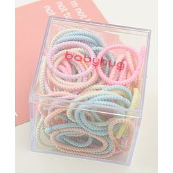 Babyhug Free Size Hair Rubber Bands Pack of 100 - Multicolor