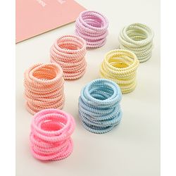 Babyhug Free Size Hair Rubber Bands Pack of 100 - Multicolor