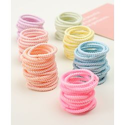 Babyhug Free Size Hair Rubber Bands Pack of 100 - Multicolor