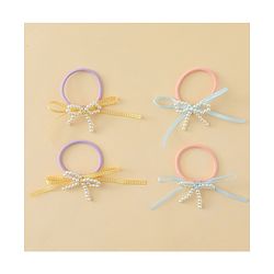 Babyhug Bow Applique Hairbands Pack of 4 - Pink & Purple