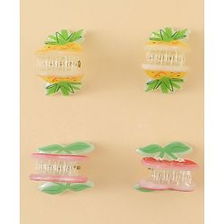 Babyhug Hair Clips with Fruit Applique Pack of 2 - Red & Yellow