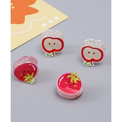 Babyhug Hair Clips with Fruit Applique Pack of 2 -  Red & White