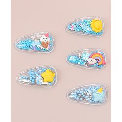 Babyhug Free Size  Snap Clips with  Applique Pack of 5 - Multicolor