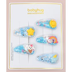 Babyhug Free Size  Snap Clips with  Applique Pack of 5 - Multicolor