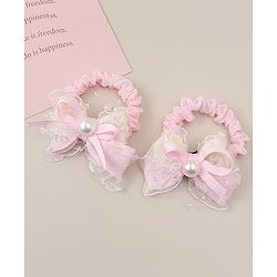 Babyhug Bow Rubber Bands Pack of 2 - Pink
