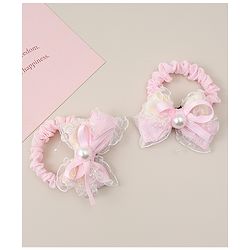 Babyhug Bow Rubber Bands Pack of 2 - Pink