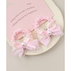 Babyhug Bow Rubber Bands Pack of 2 - Pink