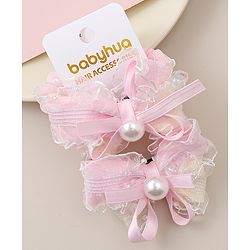 Babyhug Bow Rubber Bands Pack of 2 - Pink