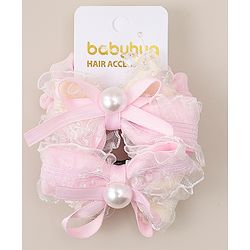 Babyhug Bow Rubber Bands Pack of 2 - Pink