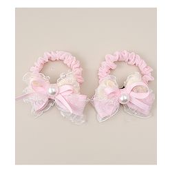 Babyhug Bow Rubber Bands Pack of 2 - Pink