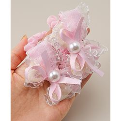 Babyhug Bow Rubber Bands Pack of 2 - Pink