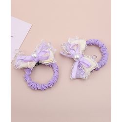 Babyhug Bow Rubber Bands Pack of 2 - Pink