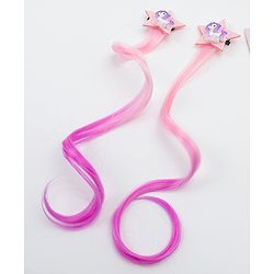 Babyhug Star Applique Hair Clip Extension Pack of 2 - Purple