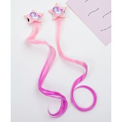 Babyhug Star Applique Hair Clip Extension Pack of 2 - Purple