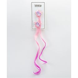 Babyhug Star Applique Hair Clip Extension Pack of 2 - Purple