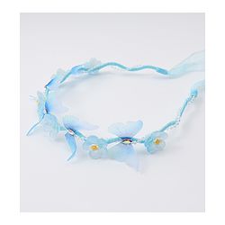 Babyhug Free Size Hair Band With Floral Applique With String - Blue