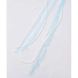 Babyhug Free Size Hair Band With Floral Applique With String - Blue