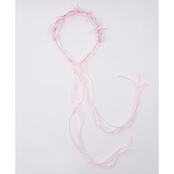Babyhug Free Size Hair Band With Floral Applique With String - Pink