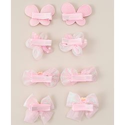 Babyhug Bow, Butterfly and Floral Applique Hair Clips Pack of 8 - Pink