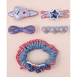 Babyhug Hair Pins And Clips With Butterfly Applique  Free Size Pack of 5 Multicolor