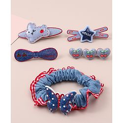 Babyhug Hair Pins And Clips With Butterfly Applique  Free Size Pack of 5 Multicolor