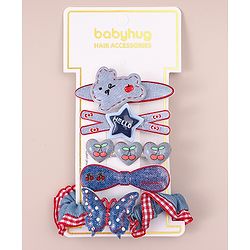Babyhug Hair Pins And Clips With Butterfly Applique  Free Size Pack of 5 Multicolor