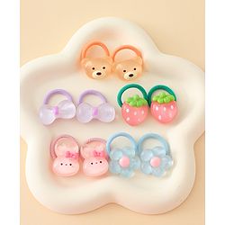 Babyhug Hair Rubber Bands Pack of 5 Free Size - Multicolor