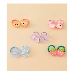 Babyhug Hair Rubber Bands Pack of 5 Free Size - Multicolor