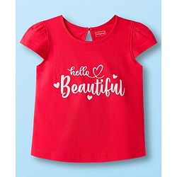 Babyhug 100% Cotton Knit Half Sleeves T-Shirts with Heart & Polka Dot Print Pack of 3 - Navy Blue Red & White