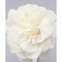Babyhug Free Size Hair Band With Floral Applique - White