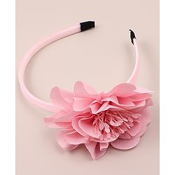 Babyhug Free Size Hair Band With Floral Applique - White