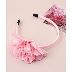 Babyhug Free Size Hair Band With Floral Applique - White