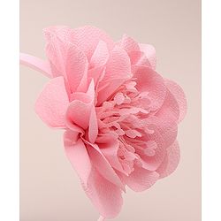 Babyhug Free Size Hair Band With Floral Applique - White