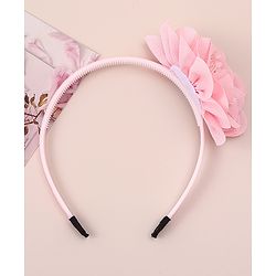 Babyhug Free Size Hair Band With Floral Applique - White