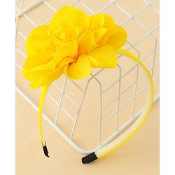 Babyhug Free Size Hair Band With Floral Applique - White