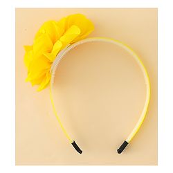 Babyhug Free Size Hair Band With Floral Applique - White