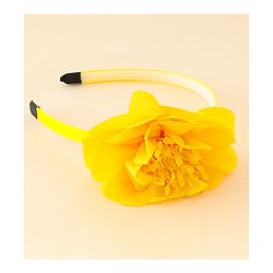 Babyhug Free Size Hair Band With Floral Applique - White