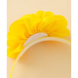 Babyhug Free Size Hair Band With Floral Applique - White