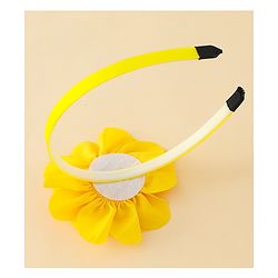 Babyhug Free Size Hair Band With Floral Applique - White