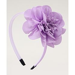 Babyhug Free Size Hair Band With Floral Applique - White