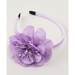 Babyhug Free Size Hair Band With Floral Applique - White