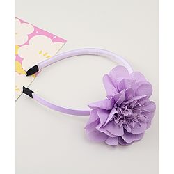 Babyhug Free Size Hair Band With Floral Applique - White