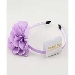 Babyhug Free Size Hair Band With Floral Applique - White