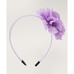 Babyhug Free Size Hair Band With Floral Applique - White