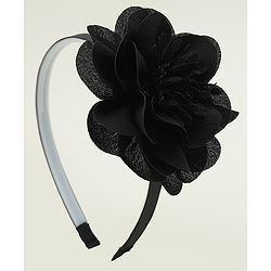 Babyhug Free Size Hair Band With Floral Applique - White