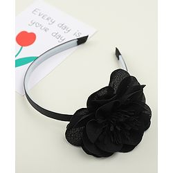 Babyhug Free Size Hair Band With Floral Applique - White