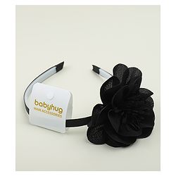 Babyhug Free Size Hair Band With Floral Applique - White