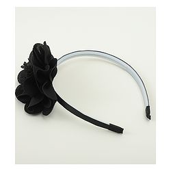 Babyhug Free Size Hair Band With Floral Applique - White