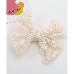 Babyhug Bow & Butterfly Clips  Free Size - Beige